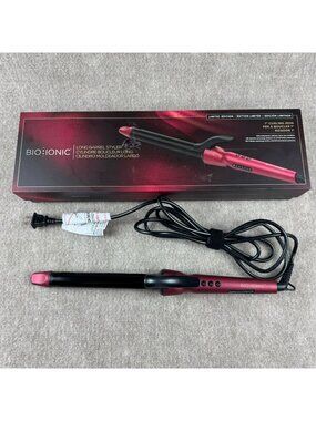 BIO IONIC Long Barrel Curling Iron Styler 1-Inch Velvet Rouge Limited Edition